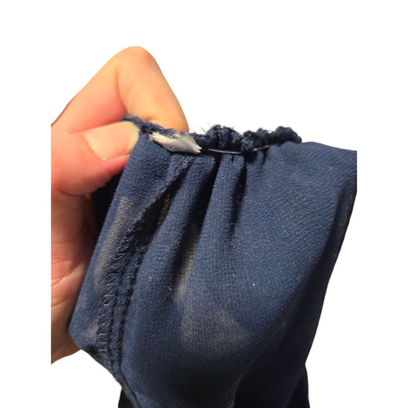 Unbranded halter blue floral maxi dress, no size marking** - Picture 3 of 3